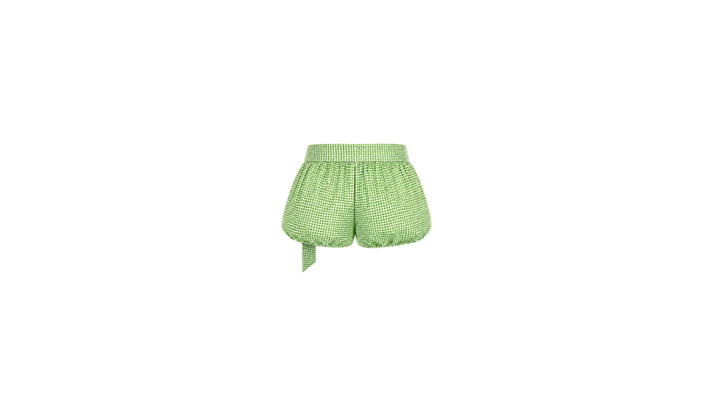 GREEN PUFF SHORTS