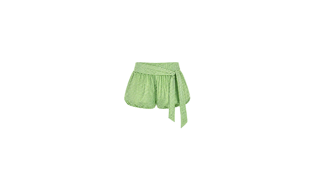 GREEN PUFF SHORTS