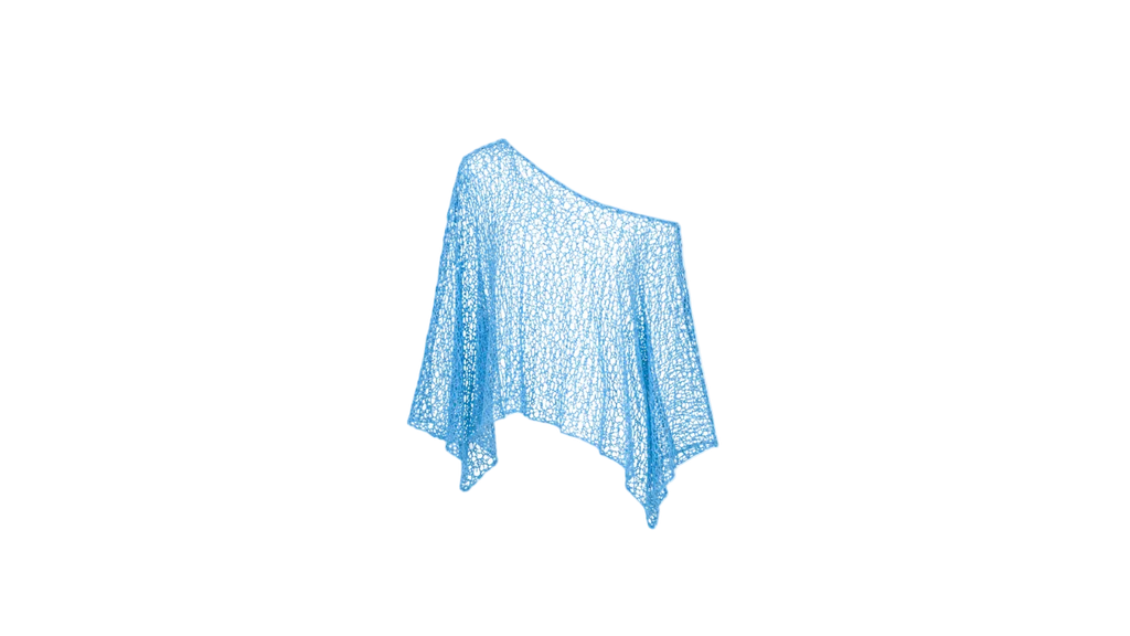 BLUE SHIMMER PONCHO
