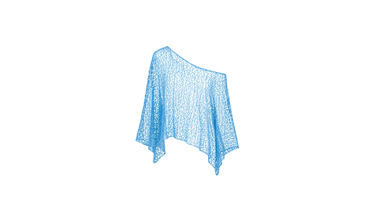 BLUE SHIMMER PONCHO
